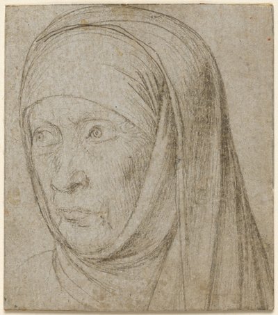 Egy öregasszony feje alkotó: Hans Holbein