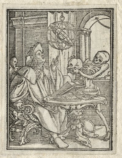 A haláltánc: Az asztrológus, A gazdag ember. alkotó: Hans Holbein