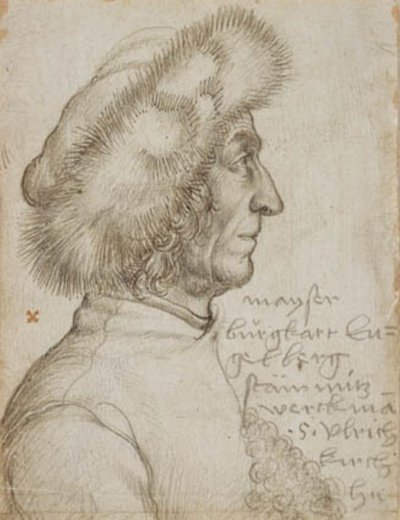 Burghart Engelberg augsburgi építőmester portréja alkotó: Hans Holbein d.Æ.