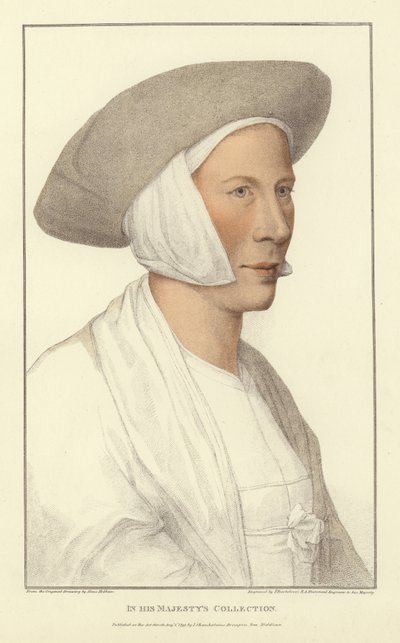 Névtelen nő (akvatinta) alkotó: Hans Holbein der Jüngere
