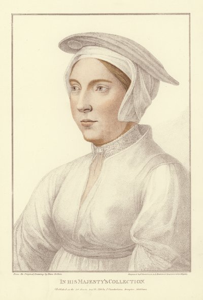 Névtelen nő (aquatinta) alkotó: Hans Holbein der Jüngere