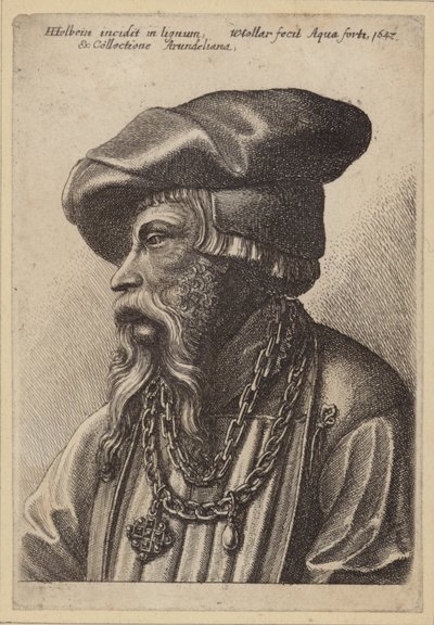 Szakállas férfi láncos nyaklánccal alkotó: Hans Holbein der Jüngere