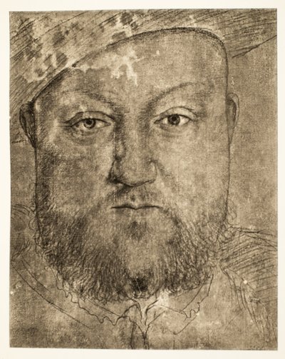 VIII. Henrik krétarajz, 1540 körül, kocsma. 1902 (kollotípus) alkotó: Hans Holbein der Jüngere