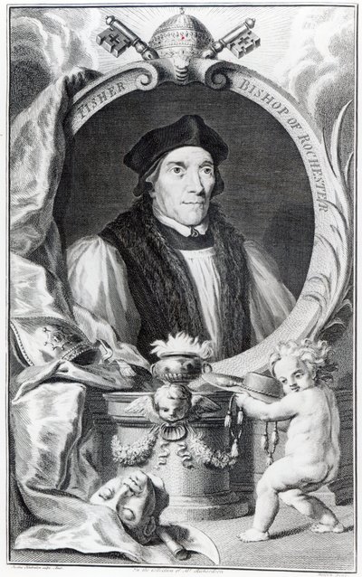John Fisher, Rochester püspöke, Jacobus Houbraken metszete, 1738-42 körül alkotó: Hans Holbein der Jüngere