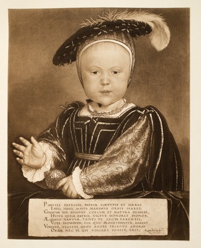 Edward herceg, később VI. Edward király, 1540 körül, pub. 1902 (kollotípia) alkotó: Hans Holbein der Jüngere