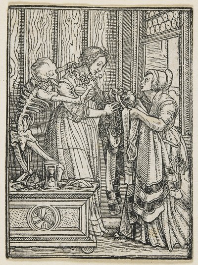 A grófnő a Haláltáncból (Lyon), 1538, 1523-1526 alkotó: Hans Holbein der Jüngere