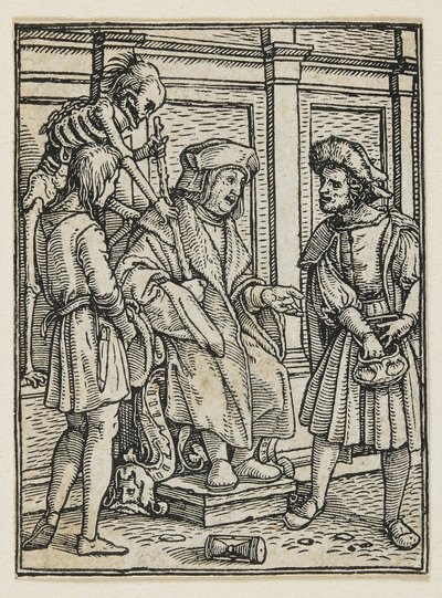 The Judge from Dance of Death (Lyons), 1538, 1523-1526 alkotó: Hans Holbein der Jüngere
