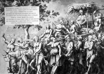 A szegénység diadala, Jan de Bisschop rajza, 1650 körül (toll, tinta és mosás papíron) alkotó: Hans Holbein der Jüngere