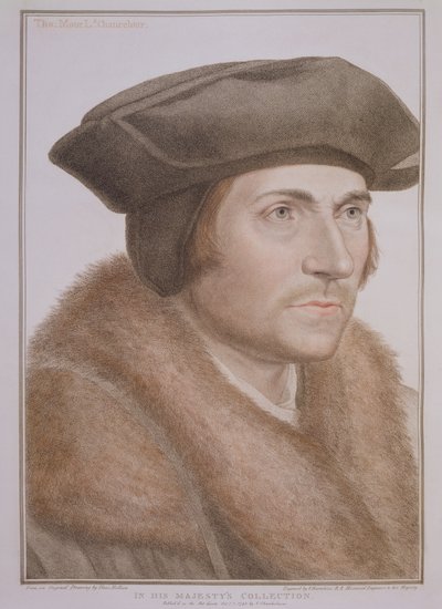 Thomas More, lordkancellár (1478-1535) Francesco Bartolozzi (1727-1815) metszete alkotó: Hans Holbein der Jüngere