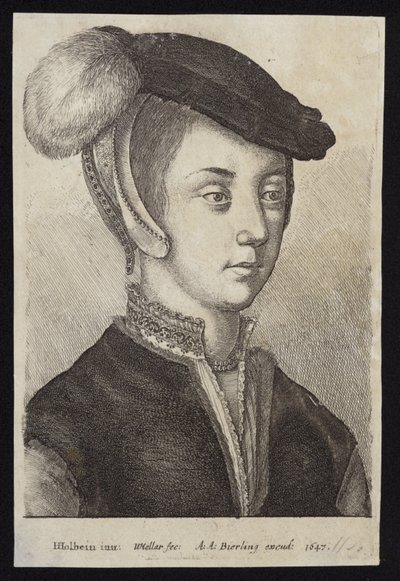 Fiatal nő tollas sapkával alkotó: Hans Holbein der Jüngere