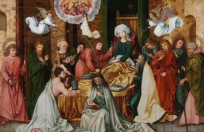 Boldogságos Szűz Mária halála. 1492 alkotó: Hans Holbein the Elder