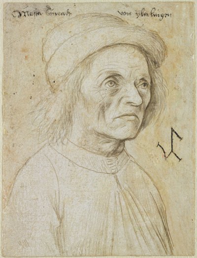 Konrad Wurffel portréja (ezüst ceruza papíron) alkotó: Hans Holbein the Elder