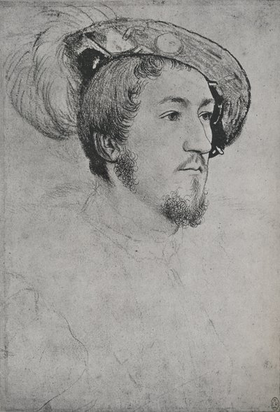 Egy úriember: Ismeretlen, c1532-1543, 1945 alkotó: Hans Holbein der Jüngere