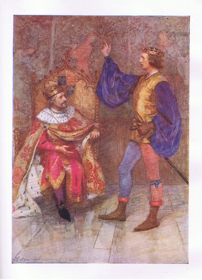 És százezer halált fogok meghalni, mielőtt megszegem e fogadalom legkisebb csomagját (IV. Henrik király), a George Harrap & Co Ltd által kiadott Shakespeare teljes műveiből, 1920-as évek alkotó: Hans Holbein der Jüngere