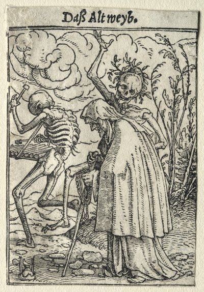 A halál tánca: Az öregasszony alkotó: Hans Holbein the Younger