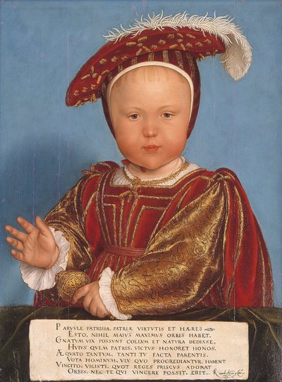 Edward, walesi herceg, később VI. Edward király alkotó: Hans Holbein the Younger