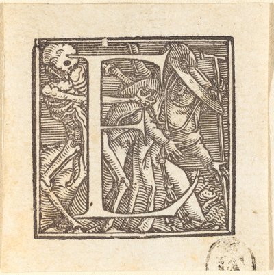 E betű. alkotó: Hans Holbein der Jüngere