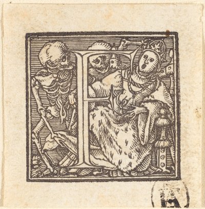 F betű. alkotó: Hans Holbein der Jüngere