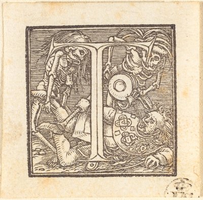 T betű. alkotó: Hans Holbein der Jüngere