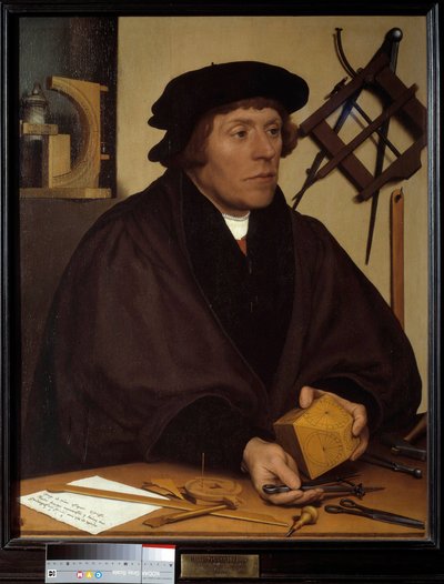 Nicolas Kratzer (1487-1550) portréja, VIII. Henrik csillagász. Hans Holbein the Young (1497-1543) festménye. 16. század. Homályos. 0,83x0,67 m. alkotó: Hans Holbein der Jüngere