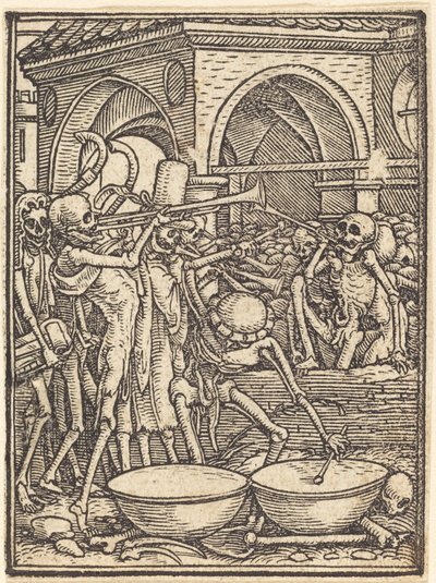 Zenélő csontvázak alkotó: Hans Holbein the Younger