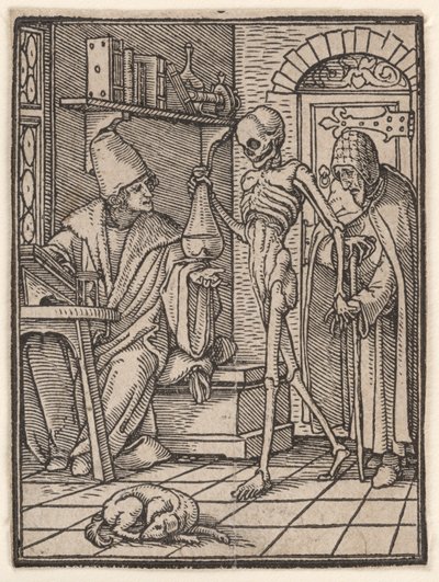 Az orvos (vagy doktor), "A haláltánc" című műből alkotó: Hans Holbein the Younger