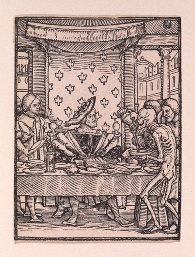 A gazdag ember, "A haláltánc" című műből alkotó: Hans Holbein the Younger