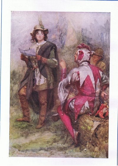 A fa rossz gyümölcsöt hoz (As You Like It), a George Harrap & Co Ltd. által kiadott Shakespeare teljes műveiből, 1920-as évek alkotó: Hans Holbein der Jüngere