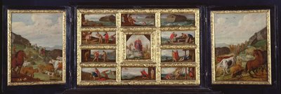 Noé bárkája triptichon alkotó: Hans III Jordaens
