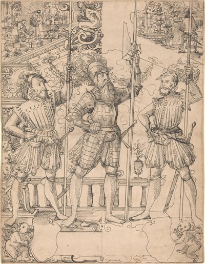 Alabárdos és Két Pikemen alkotó: Hans Jakob Plepp