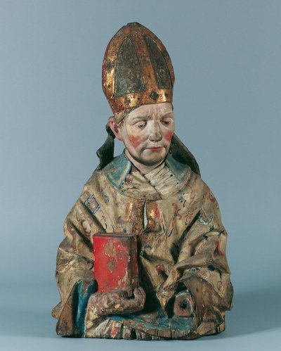 Szent fél alakja. püspök alkotó: Hans Klocker (Umkreis)