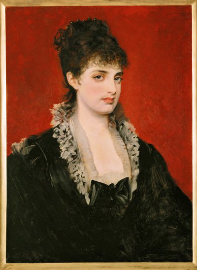 Anna von Waldberg ... (festmény fára) alkotó: Hans Makart