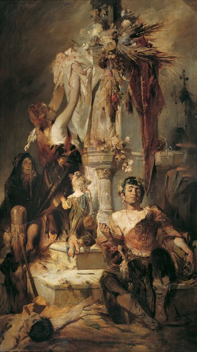 Ősi áldozati jelenet alkotó: Hans Makart