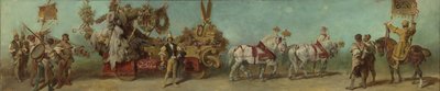 Az 1879-es felvonulás vázlata – A ruházati ipar alkotó: Hans Makart