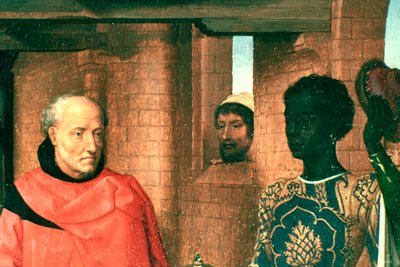 A mágusok imádása, Triptichon, Részlet, c1453-1494 alkotó: Hans Memling