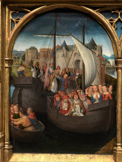 Szent Orsolya ereklyetartójának részlete alkotó: Hans Memling