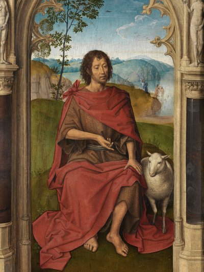 Jan Floreins triptichonjának külső panelje alkotó: Hans Memling