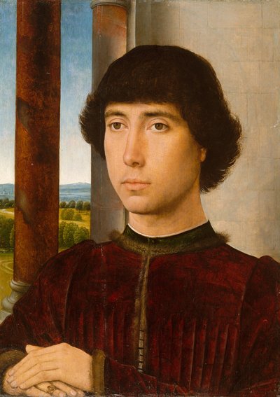 Egy fiatalember portréja, kb. 1472-75. alkotó: Hans Memling
