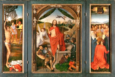 A feltámadás triptichonja ... alkotó: Hans Memling