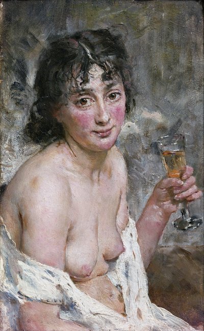Champagne Girl (olaj, vászon) alkotó: Hans Olaf Heyerdahl