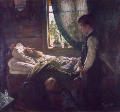 A munkások halálos ágya alkotó: Hans Olaf Heyerdahl