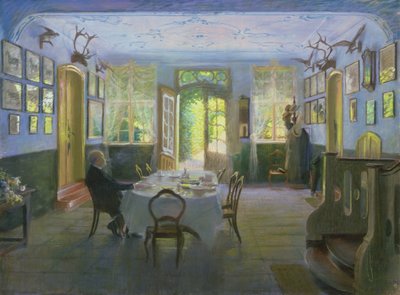 A waltershofi kastély terme, 1894 (pasztell, papíron) alkotó: Hans Olde