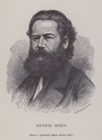 Henrik Ibsen, norvég drámaíró, színházi rendező és költő. alkotó: Hans Peter Hansen