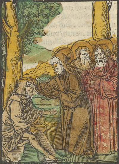 Krisztus gyógyítja a vakokat, a Das Plenariumból, 1517. alkotó: Hans Schäufelein the Elder