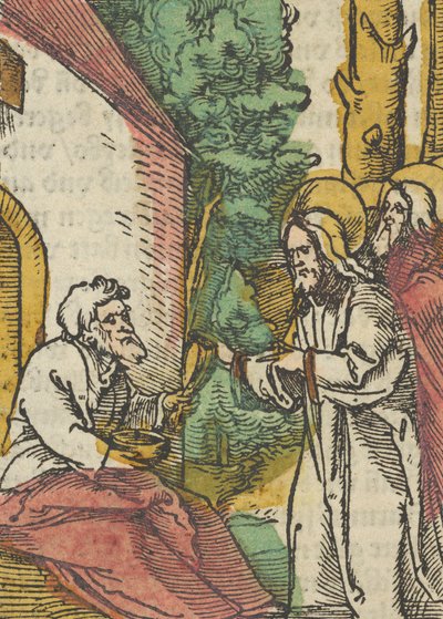 Krisztus gyógyítja a leprást, a Das Plenariumból, 1517. alkotó: Hans Schäufelein the Elder