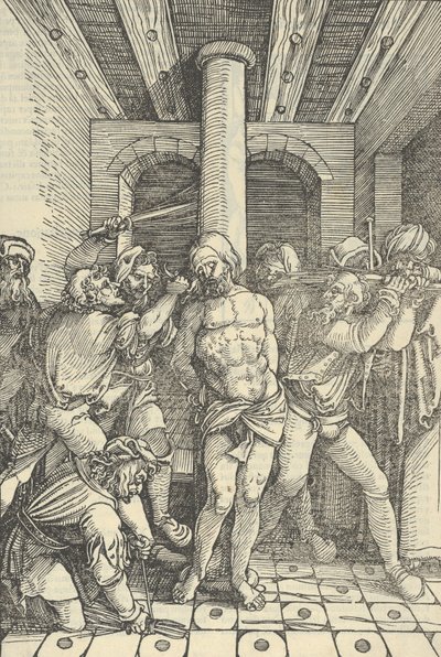 Megkorbácsolt Krisztus, Urunk Jézus Krisztus szenvedésének tükréből, 1507 alkotó: Hans Schäufelein the Elder
