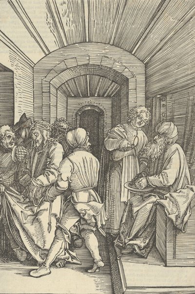 Pilátus kezet mos Urunk Jézus Krisztus szenvedésének tükréből, 1507 alkotó: Hans Schäufelein the Elder