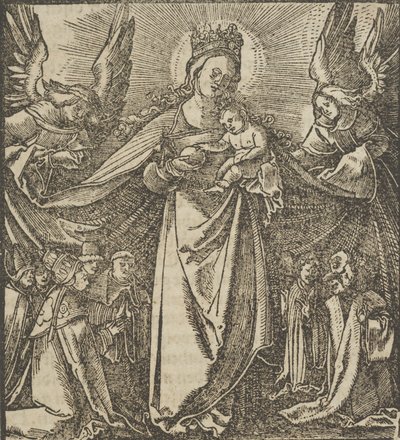 Az Irgalmas Madonna, a Hymmelwagen auff dem, wer wol leben...-ből, 1517. alkotó: Hans Schäufelein the Elder