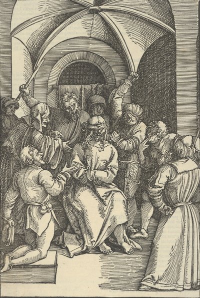 Krisztus kigúnyolása, a mi Urunk Jézus Krisztus szenvedésének tükréből, 1507 alkotó: Hans Schäufelein the Elder