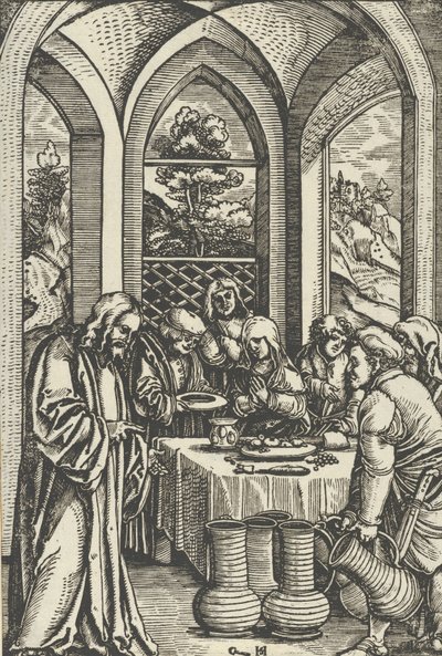 A kánai esküvő, Krisztus életéből, kb. 1511-12. alkotó: Hans Schäufelein the Elder